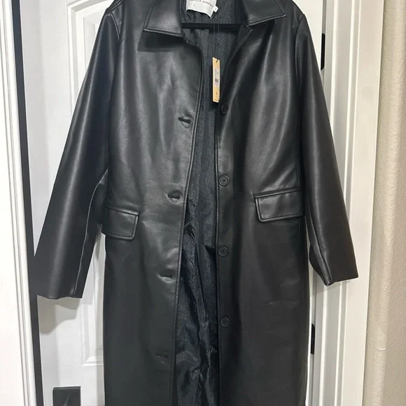 Rebecca Minkoff Black Vegan Leather Jacket - Picture 1 of 9